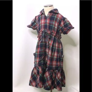 ❤️ Ralph Lauren Plaid Short Sleeve Flannel Dress 6X